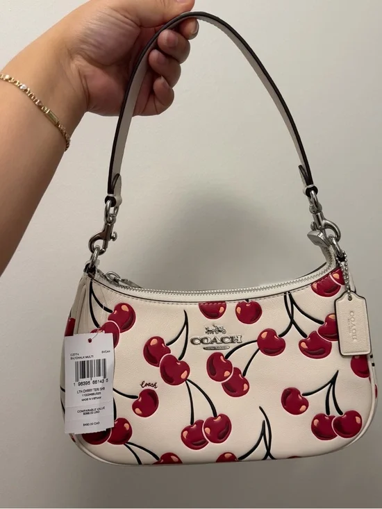 Coach Cherry Print Teri Shoulder Bag - Picture 1 of 8